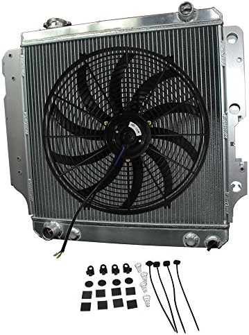 NileRoyal 3 ROW RACING FULL ALUMINUM RADIATOR FOR 1987-2006 JEEP WRANGLER YJ/TJ 2.4L-4.2L + 16" FAN