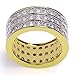 JINAO 18K Gold 10mm 3 Rows Eternity Wedding Engagement Band MICROPAVE CZ Iced Out Mens Ring (10)