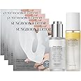 SUNGBOON EDITOR Collagen Boosting TRIO: Deep Collagen Mask (4ea) & Serum Mist & Cream in Serum, Best Korean Glass Skin Care Set, Skincare Gift Sets for Mom