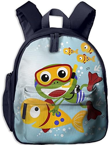 Small School Bookbag Create My Own With Deep Fish For Kindergarten Unisex Kid Navy