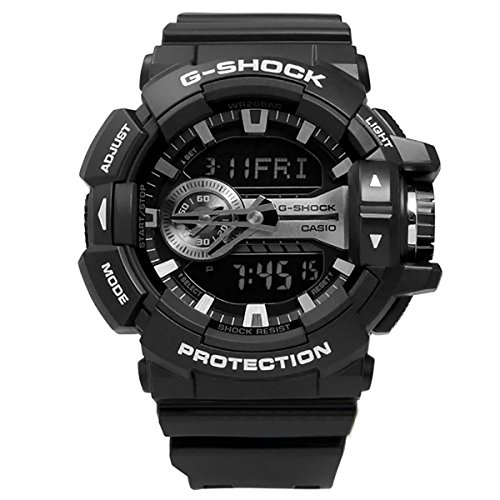 Casio g-shock black and silver-tone dial resin quartz m…