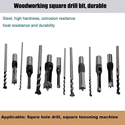image for SaferCCTV Square Hole Drill Bit, Steel Hardness Sharp Durable Mortisin