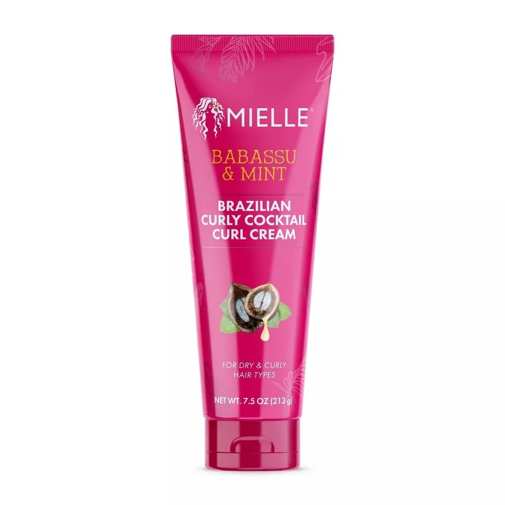 Mielle Organics Brazilian Curly Cocktail Curl Cream with Babassu Oil 7.5oz Ivory