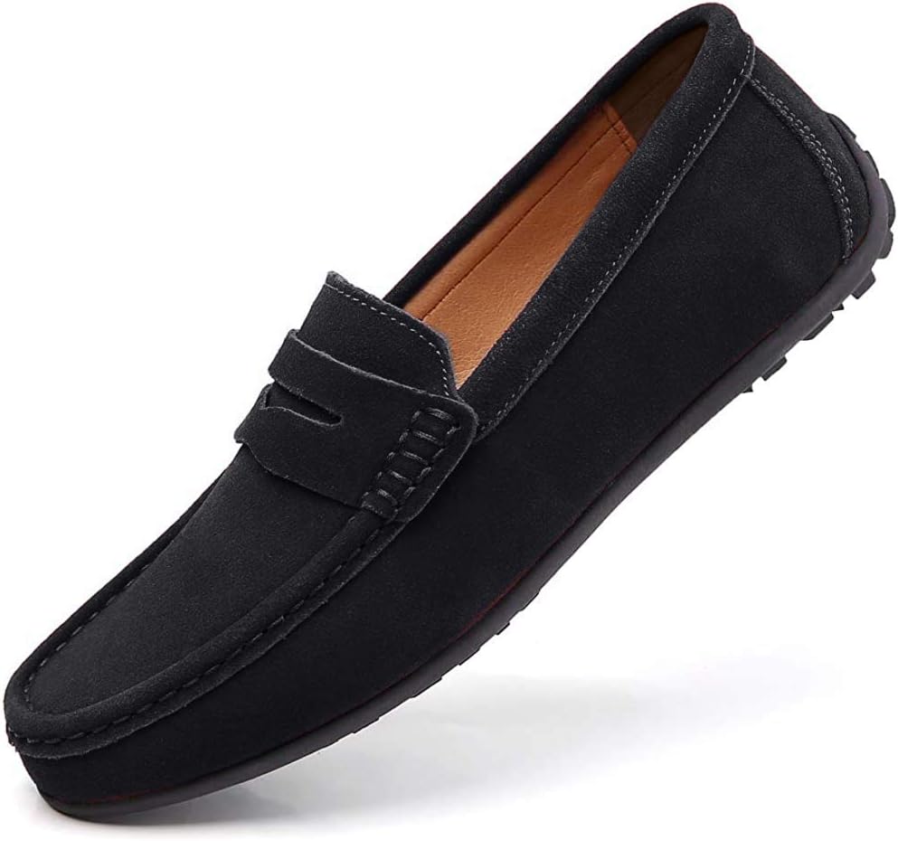 Men Loafers Leather Slip On Driving Shoes