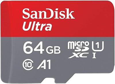 SanDisk 64GB Ultra microSDXC Card + SD Adapter UHS-I A1 120 MB/s Class 10