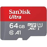 SanDisk 64GB Ultra microSDXC -I Memory Card with Adapter - 120MB/s, C10, U1, Full HD, A1, Micro SD Card - SDSQUA4-064G-GN6MA