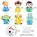 TICIAGA 7pcs Toy Inspired Story Honeycomb Centerpieces, Table Topper for Birthday Party Decor, Double Sided Cake Topper, Photo Booth Props, Toy 4th Kids Party Favor Supplies Mix of Fork, Ducky, Bunny