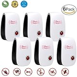 hotlinks Ultrasonic Pest Repeller, Electronic Plug in Pest Control, Pest Reject Repellent for Mosquitoes, Mice, Ants, Roaches, Spiders, Flies, Bugs, Insects and More, 6 Piece