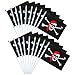 Nainiuao Elcoho 50 Pack Pirate Stick Flag Jolly Roger Stick Flag for Pirate Day or Halloween Decoration, 8.2 x 5.5 Inch