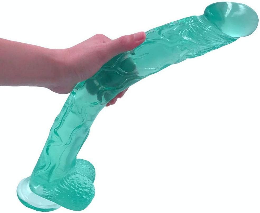 MXYLYM7 Pěrsǒnǎl Mǎssǎgěìng Wǒměn Quìět, Wonderful Gift Women's Realistic Green Extra Long PVC Rod (length: 42 Cm, Diameter: 5 Cm) Realistic Massaging