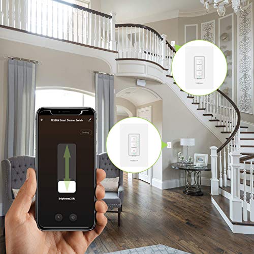 3 Way Smart Dimmer Switch Kit, TESSAN WiFi Dimmable Led Light Switch