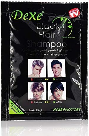 1 lot 5 pcs dexe hair color product Fast black hair shampoo white become black hair color Grey hair removal for men and women