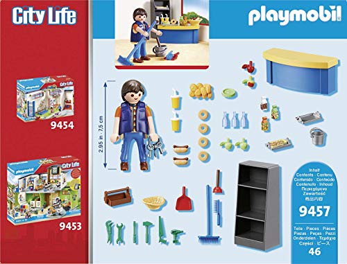 PLAYMOBIL City Life 9457 Hausmeister mit Kiosk, Ab 5 Jahren – Bild 4