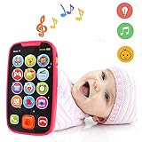 LUKAT Early Educational Baby Phone Baby Smartphone Toys for 12 Months Pretend Touch Phone with Sound and Music