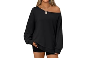 Eniloyal Women Off The Shoulder Oversized Sweatshirts Long Sleeve Tops Trendy Fall Fashion Clothing Pullover Sweater