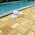 Acacia Hardwood Deck and Patio Easy to Install Interlocking Flooring Tiles 12"×12"×5/8" - 10 Tiles/Pack - Totally 10 Sq. Ft. ...