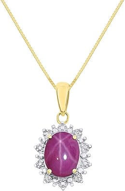 RYLOS Necklaces For Women 14K Yellow Gold - Diamond & Star LP4781RSY-B