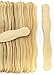 CraftySticks- 100 Pack 8 Inch Jumbo Wavy Craft Sticks for Fan Handles, Wedding Fans, DIY Auction Paddles, Natural Birch Wood Popsicle Sticks