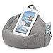iBeani iPad Pillow & Tablet Cushion Stand - Securely Holds Any Size Tablet, eReader or Book Upto 12.9 inches, Hands Free Comfort at Any Angle on Any Surface - Herringbone Grey, by iBeani