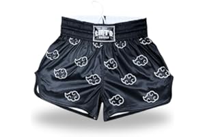 CROWN Anime Muay Thai Shorts Men Women - Silky Fighting Kickboxing Training Trunks BJJ MMA Jiu Jitsu Nogi Boxing Shorts