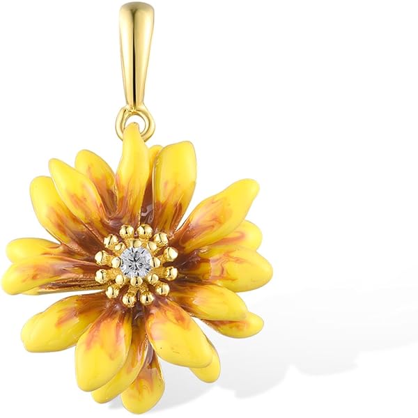 Santuzza Orecchini A Fiore In Argento Sterling Con Smalto E Pietre Preziose