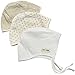 Sweet Layette Baby Bonnet Cap - Baby Pilot Hat - 100% Organic Cotton (3 Set)