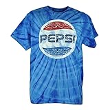 Pepsi Cola Tie Dye Bandana Paisley Logo Blue Tshirt Tee Distressed Mens Medium