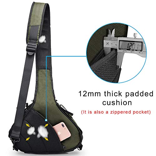 CADeN Camera Bag Crossbody Bag, Compact Camera Sling Case with Rain Cover and Tripod Holder