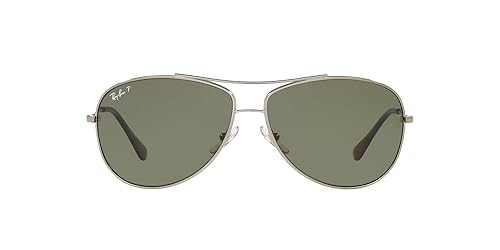 Ray-Ban RB3293 Metal Aviator Sunglasses, Gunmetal/Polarized Green