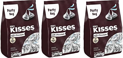 KISSES Chocolates, Gluten-Free Solid Milk Chocolate Candy, 3 Pack (40 Ounce)
