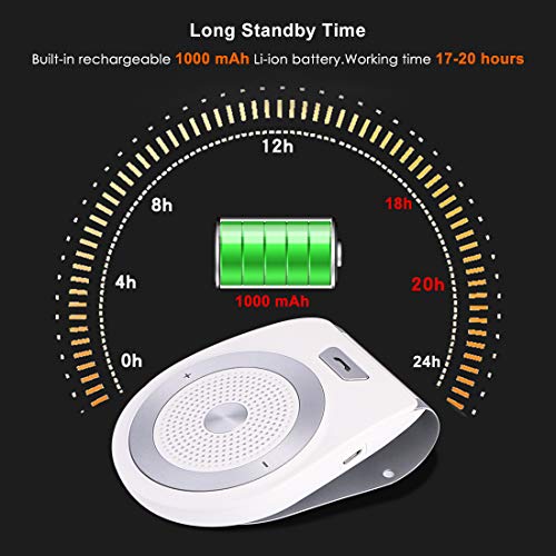 image for Autopmall Bluetooth Car Kit, Bluetooth Speakerphone Handsfree Speaker 