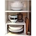 BGT Skab Kitchen Cabinet Organizer Plates, Pots and Pans Organizer Mug Holder Self - Standing Kitchen Storage & Spice Rack, Steel White