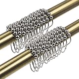 Qulable 24pcs Shower Curtain Hooks Rings, Rustproof Stainless Steel Heavy Duty Shower Hooks for Bathroom Shower Rods Curtains