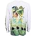 Guy Harvey Long Sleeve Performance Bass T-shirt (X-Large, White)