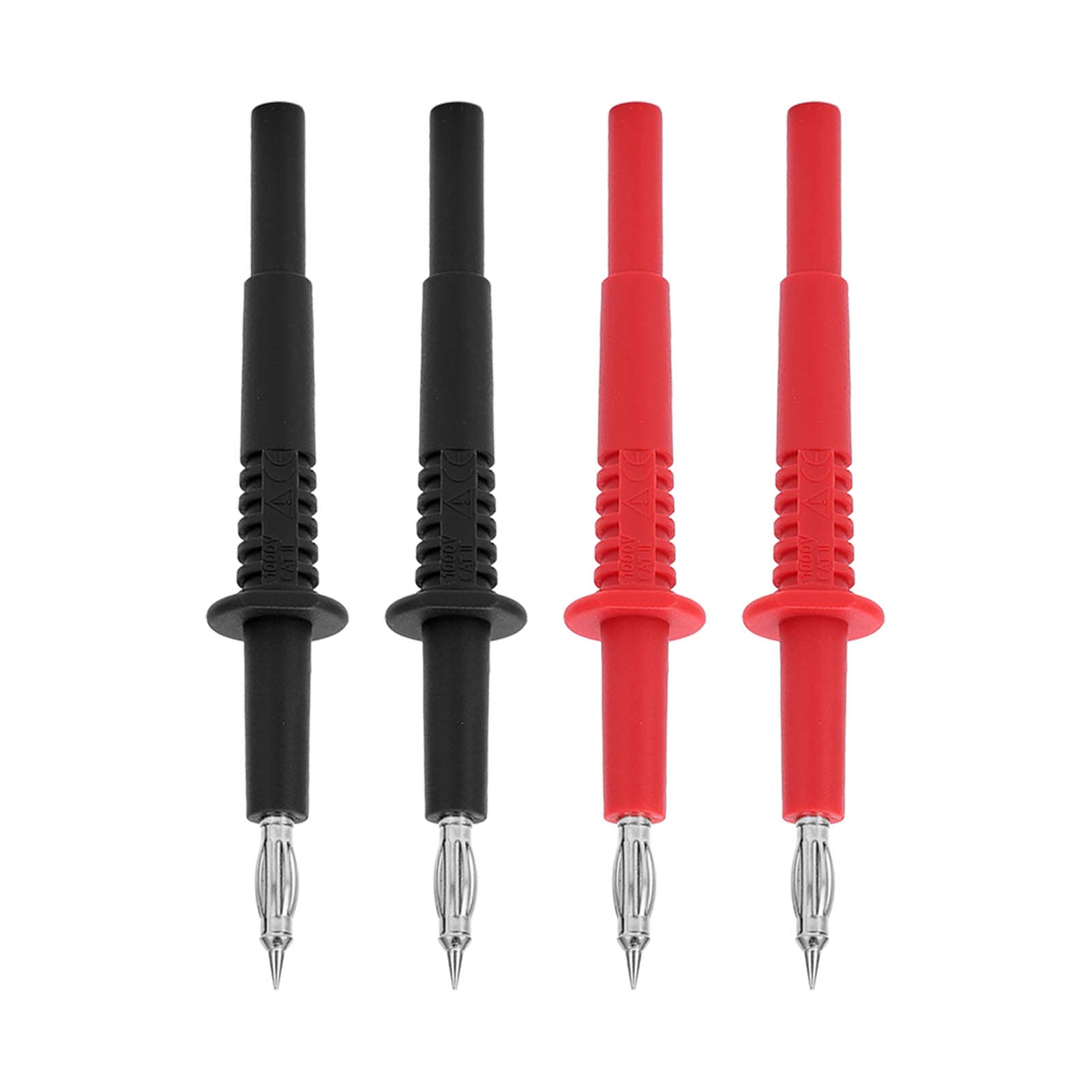 Digital Multimeter Test Leads Probes Kit with 4mm Banana Plugs for Electrical Testing Power Measurements DIY Projects Electrician Tools 2 Sets