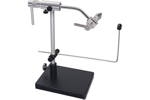 LURELINK Rotary-Fly-Tying-Vise-Fly-Tying-Tools Equipment Fly Fishing Vice Kit with Pedestal Base Clamps