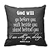 Inspirational God Quote; Go, Walk And Stand Pillow Cases Personalized 18x18 Inch Square Cotton Throw Pillow Case Case Decor Cushion Covers