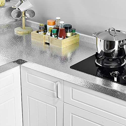 VEELIKE Kitchen Backsplash Wallpaper Peel and Stick Aluminum Foil