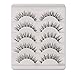 False Eyelashes，TianQin WY 5 Pairs Fake Eyelashes Handmade Messy Natural 3D Eye Lashes Cross Fashion Extension For Makeup (5 PairsBlack)