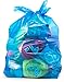 32-33 Gallon Recycling Bags Heavy Duty (MegaValue Pack 100 Bags w/Ties) Blue Recycling Bag 30-33 Gallon, Blue Trash Bag 30 Gallon - 33 Gallon Garbage Bag