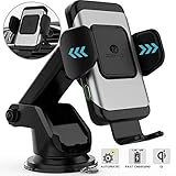 ZeeHoo Automatic Clamping Wireless Car Charger Mount,10W/7.5W Qi Fast Charging Car Phone Holder,Windshield Dashboard Air Vent Compatible with iPhone Xs MAX/XS/XR/X/8/8+,Samsung S10/S10+/S9/S9+/S8/S8+