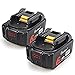 TENMOER 2-Pack 18V 6.0Ah BL1860 Replacement Battery Compatible with Makita 18V BL1830B BL1860B BL1840B BL1815 with Digital Indicator