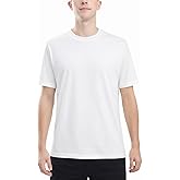 BlanqSupply Men’s Heavyweight T-Shirt – Thick Premium Quality, Non See-Through, Slim Fit Crew Neck