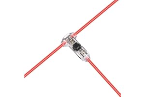 TYUMEN 12pcs 1 Pin 1 Way Low Voltage Universal Compact Wire T Tap Connectors, No Wire-Stripping Required, Toolless Quick Splice for AWG 24-20