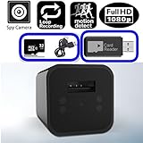 Covert USB Wall Charger Hidden Spy Camera, Motion Detection, 32GB Memory Card Included, Batteryless HD 1080P Video Recorder, Latest Updated Version