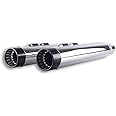 SHARKROAD 4.5” Chrome Slip On Mufflers for Harley 2017-UP Touring Road King, Steet Glide Baggers, Triple Steps Muffler, 18CB