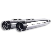 SHARKROAD 4.5&rdquo; Chrome Slip On Mufflers for Harley 2017-UP Touring Road King, Steet Glide Baggers, Triple Steps Muffler, 18CB