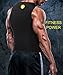 Junlan Men Weight Loss Shirts Waist Trainer Shaper Slim Tank Top Workout Exercise Vest (Sauna Tank Black, S)