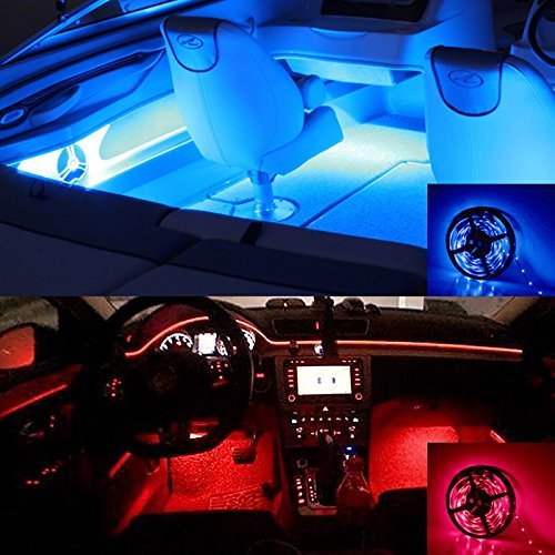 image for Adecorty LED Strip Light, Waterproof 16.4Ft/5M 300 LEDs RGB SMD5050 Fl