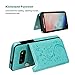 Vaburs S10e Case Wallet with Card Holder, Embossed Butterfly Premium PU Leather Double Magnetic Buttons Flip Shockproof Protective Case Cover for Samsung Galaxy S10e(Butterfly Mint Green)
